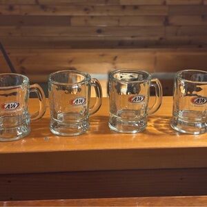 A&W Clear Glass Mug Set